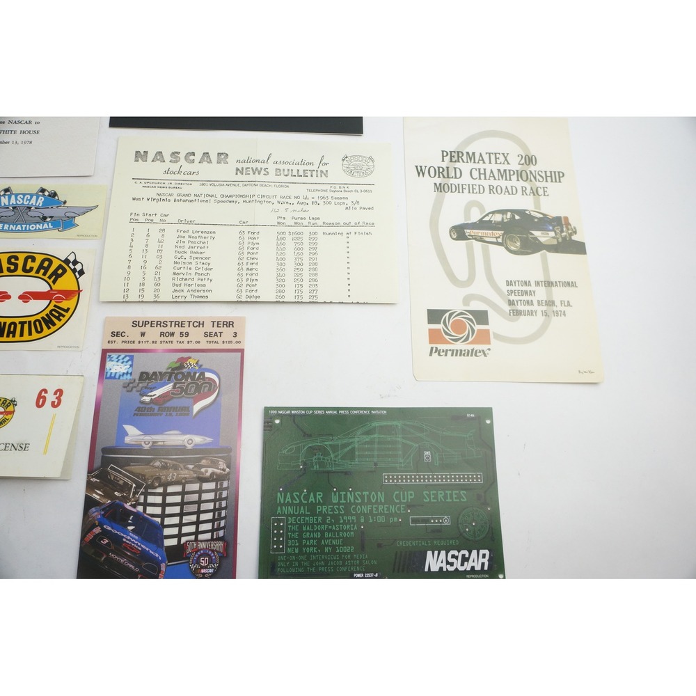 NASCAR Memorabilia Reproduction Lot Racing Ephemera Excellent 14pc - Picture 4 of 8